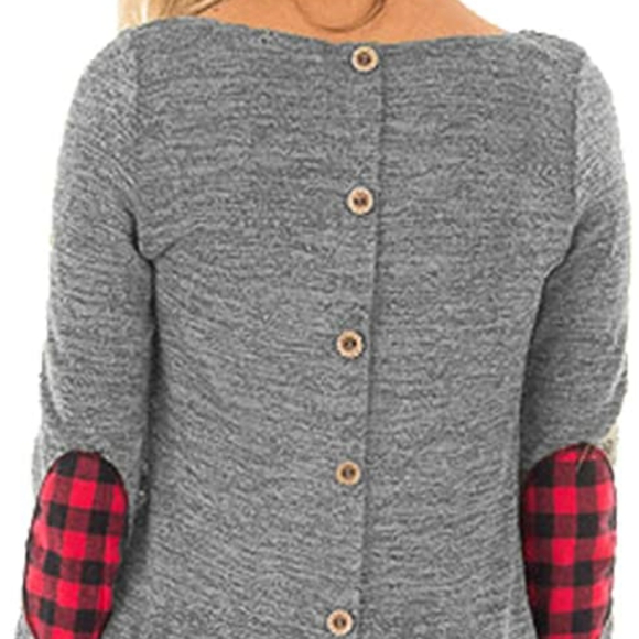 Long Sleeve elbow patchwork Tunic - Picture 3 of 7